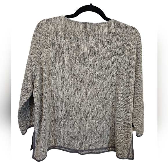 Purejill SP Linen Blend Stretchy Pullover Top 3/4 Sleeve - Picture 2 of 7